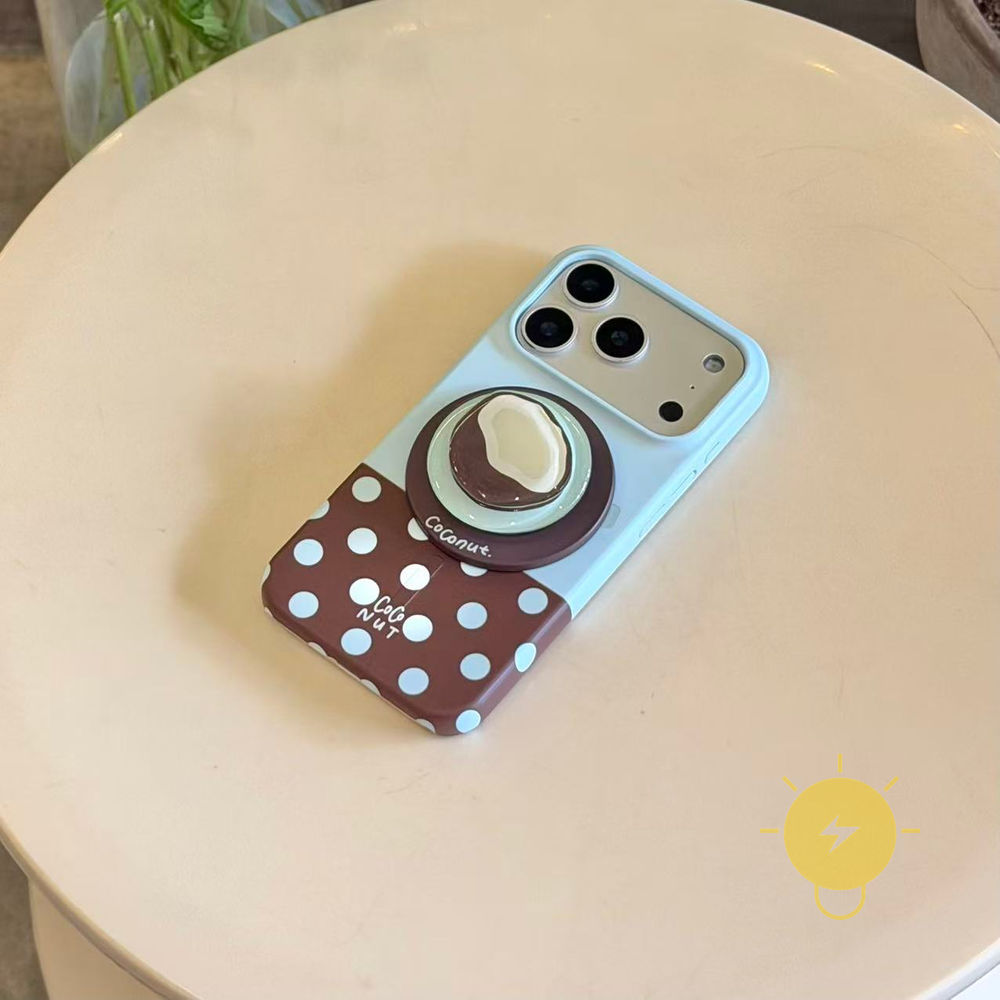 Phone Case For iPhone 17 Pro Max 16 15 PC Polka Dot Coconut Hard Polka Dot Aesthetic Korean Cute