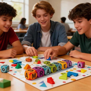 Scrambled Dice Word Game Family Party Shuffling Dice Vocabulary Building Game