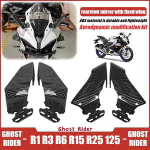 Dành Cho Xe Yamaha YZF R1 R3 R6 R15 R25 125 Winglet Gương Chiếu Hậu Sửa Đổi Phụ Kiện