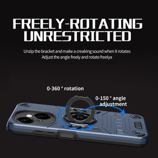 Dành Cho Tecno Spark Go 2025 / Spark Go 1 / POP 9 4G Ốp điện thoại Nhẫn Đứng Giáp Lưng Cứng Bảo Vệ Hạng Nặng Khung TPU Mềm Chống Sốc Mỏng Vỏ