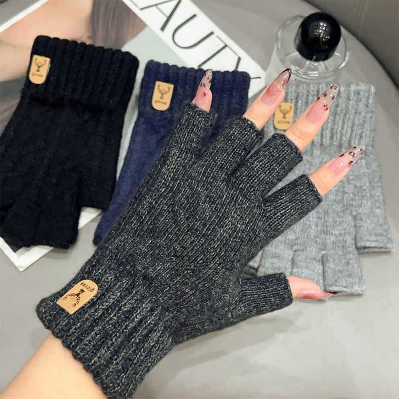 Găng tay cảm ứng chống gió mùa đông, chất liệu nylon và acrylic mềm mại, phù hợp mua sắm và du lịch