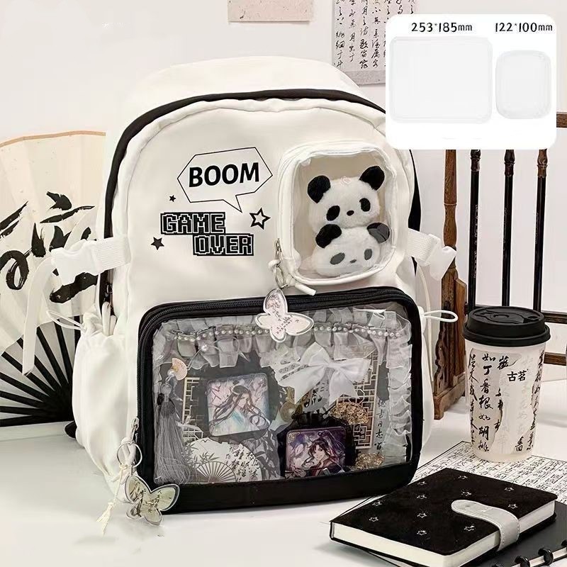 GC2 Ba lô trong suốt Itabag Otaku văn hóa Millet Big Food Trường trung học cơ sở Túi đi học nữ CG2