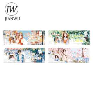 JIANWU Sweet Oxygen Nhật Ký Series Nhân Vật Vintage Phong Cảnh Chất Liệu Cắt Dán PET Miếng Dán Sách Sáng Tạo DIY Tạp Chí Văn Phòng Phẩm