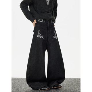 Quần Jean Nam Phong Cách Đường Phố Cao Cấp Kiểu Mỹ, Thoải Mái và Unisex