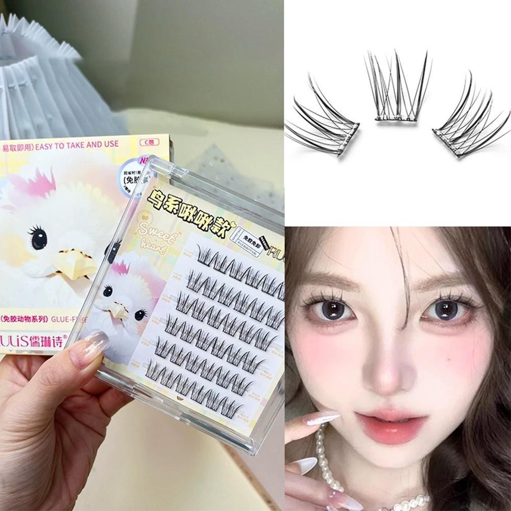 Animal Series Trilogy Lông Mi Giả Dày Không Keo Phân Đoạn Lông Mi Giả Mở Rộng A7z2