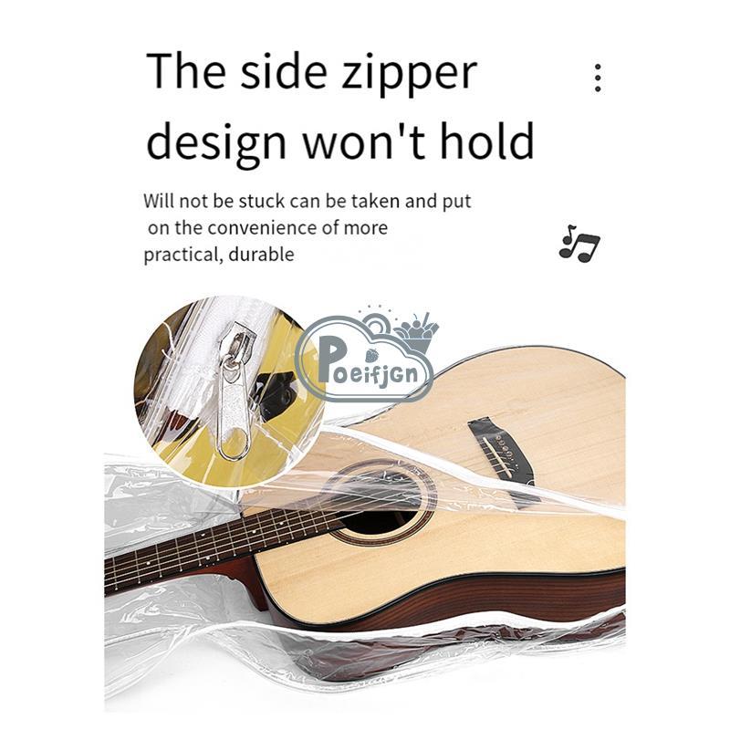 1 Mảnh Đàn Guitar Bụi Trong Suốt Trong Suốt Chống Bụi Chống Thấm Nước Acoustic Điện Đàn Guitar Bảo Vệ Túi Bảo Quản