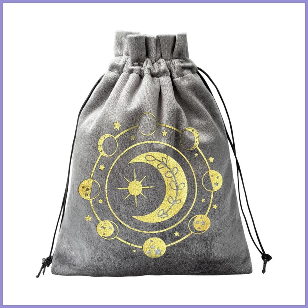Túi Nhung Di Động Mềm Rune Vintage Lưu Trữ Nhung Xúc xắc Dây Rút Túi Trang Sức Trò Chơi Tokens Mặt Hàng Đảng mueadsyvn