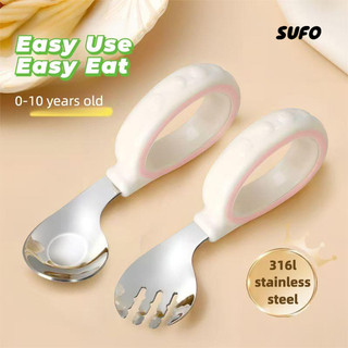[SUFO] Bộ thìa nĩa inox 316 cho bé, nĩa inox, thìa inox, thìa inox, thìa nĩa học tập cho bé