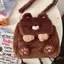 Springevenstar Nhật Bản Bapa Hoạt Hình Dung Tích Lớn Túi Bảo Quản Schoolbag Học Sinh Túi Đeo Ngang Túi Đi Học Kawaii Sang Trọng Gấu Springevenstar