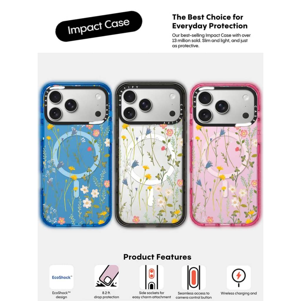 CASECASE X Vỏ hạt giống Bó hoa Màu đen / Xanh da trời / Hồng Bộ sưu tập kẹo Fizz Màu sắc trong suốt Cứng hút từ tính Vỏ tác động cho Apple IPhone 13 14 15 16 17Pro Max Plus Có hộp