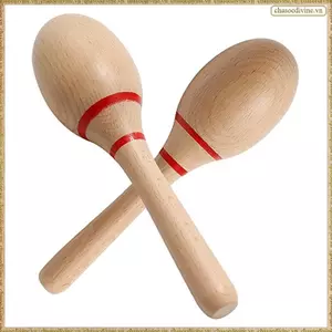 Máy lắc Rumba bằng gỗ sồi Maracas Nhạc cụ Latin Nhạc cụ dành cho trò chơi Đảng ủng hộ