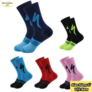 [Vận chuyển nhanh] HAVENLYCO 1 đôi Tất đi xe đạp, Tất đi xe chất lượng cao chống mùi, Tất thể thao ngoài trời chống mài mòn chuyên nghiệp dành cho nam giới