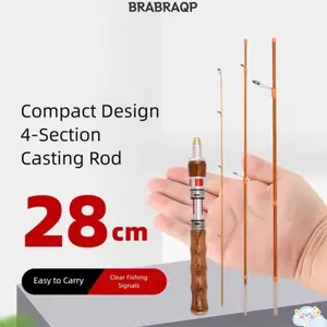 Cần câu quay BRBRAA, 4 đoạn UL Power, 1,4m carbon di động, mùa đông/băng
