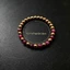 Vòng tay đính cườm Garnet bằng đồng - Garnet màu vàng mờ bằng đồng & rượu vang đỏ