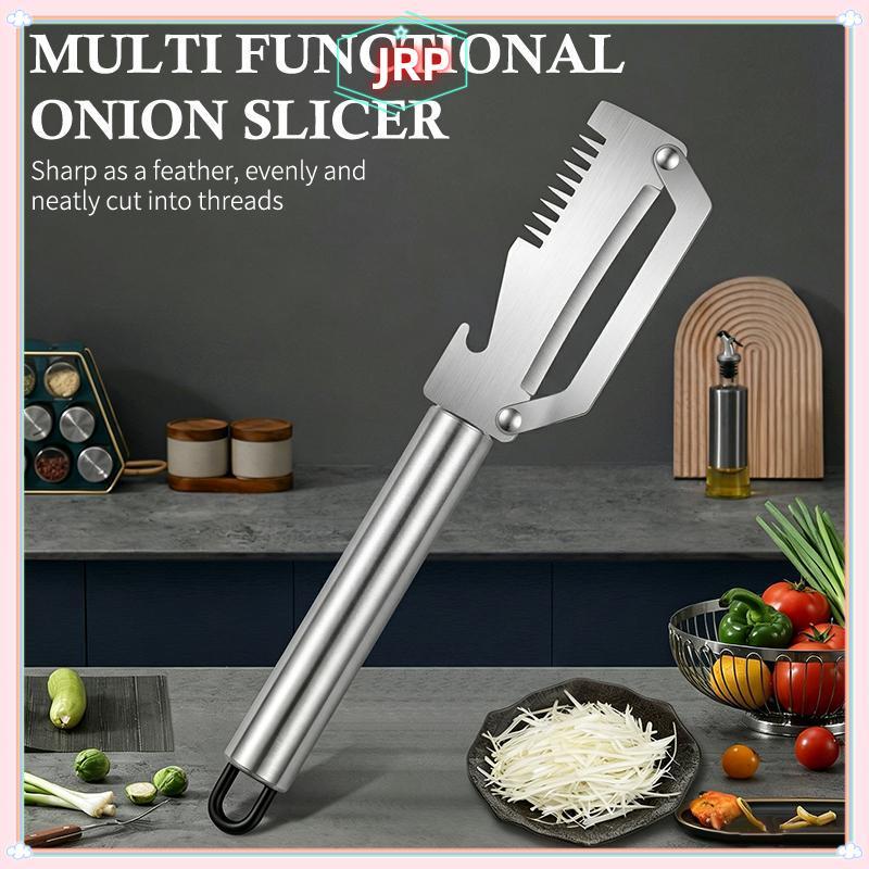 JRP 1PC Dao gọt vỏ bằng thép không gỉ đa chức năng Tay cầm thoải mái Dụng cụ rau củ nhà bếp để chuẩn bị Salad tại nhà JRP