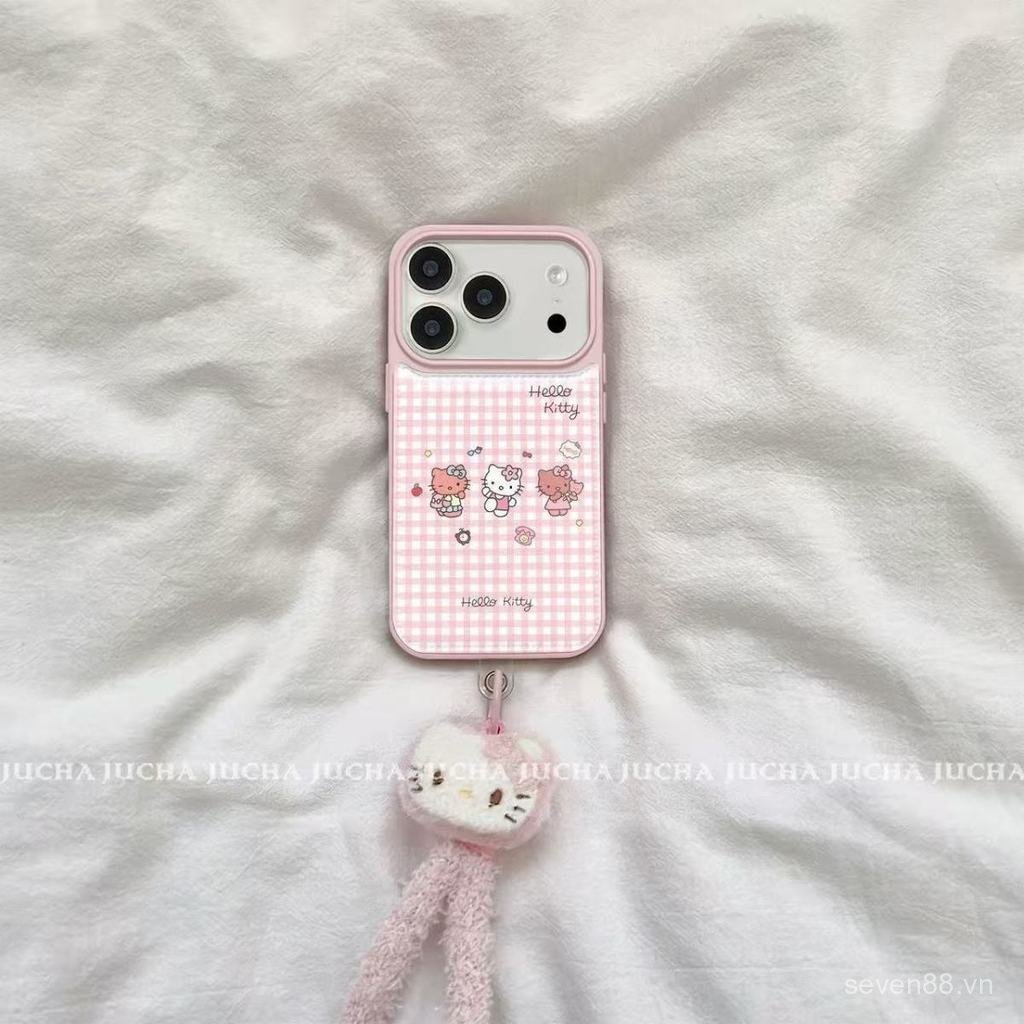 Ốp Điện Thoại Thích Hợp Cho iPhone 7 8 X XS XR XSMAX 11 12 13 14 15 16 17 Pro max Plus Kẻ Sọc Không Khí KT Cat Chain Vỏ Bảo Vệ Chống Sốc Bao Gồm Tất Cả JBNP