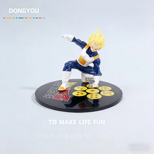 Dragon Ball Super Saiyan Geeta Hình PVC Đế Lớn Trang Trí Anime Ngoại Vi Ô Tô Để Bàn Trang Trí 5.15 28U5