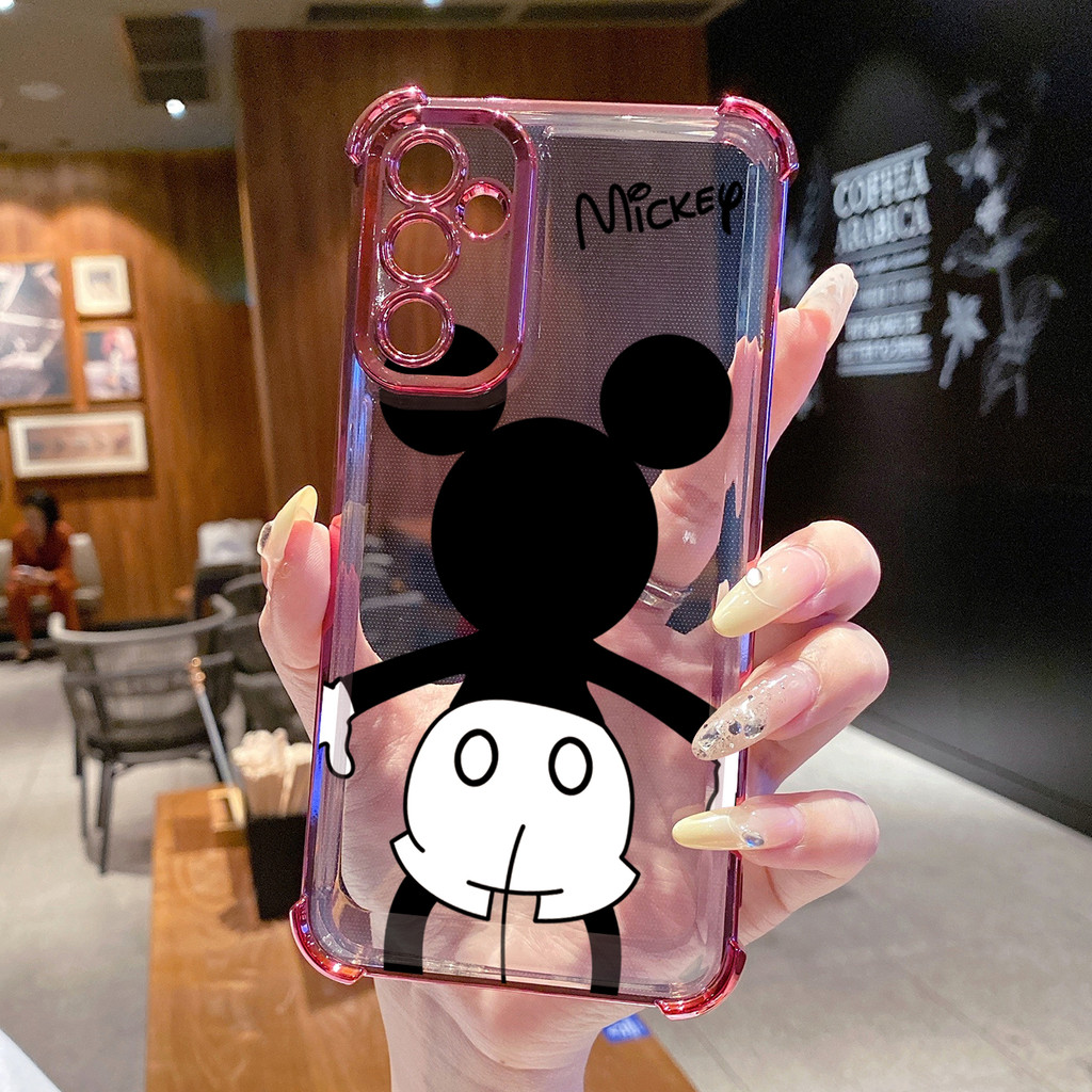 Tương Thích Với Samsung Galaxy A17 A07 A15 A05 A35 A55 A14 A34 A56 A36 A06 A16 Vỏ Mạ Trong Suốt Mickey Dễ Thương Chống Rơi