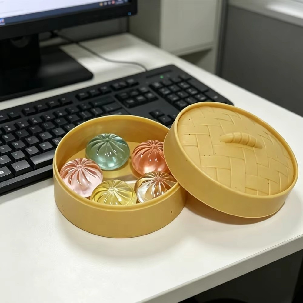 YMIFI 1 / 5 Đồ chơi cảm giác Fidget, Đồ chơi bánh bao Squishy quà tặng có thể bóp được, với Bộ đồ chơi có thể bóp Mini hấp dành cho người lớn