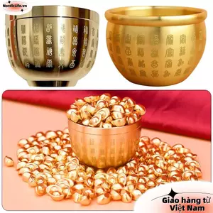 NORDICLIFE 1 Cái Xi lanh gạo Baifu, Thu hút sự giàu có 4,5-7cm Đồng thau nguyên chất Cornucopia, Bề mặt tốt lành bền bỉ được đánh bóng nhỏ Baifu Jar Cup Trang trí máy tính để bàn