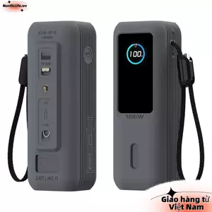 Hộp đựng silicon NORDICLIFE, Vỏ bảo vệ bộ sạc chống sốc chống rơi, di động có dây buộc Bộ sạc điện thoại linh hoạt chống trầy xước cho du lịch Anker Zolo 165W