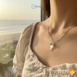 Mặt dây chuyền quyến rũ cá Bộ bông tai Nelace Thời trang nữ Trang sức thanh lịch Quà tặng sinh nhật Dainty để sử dụng hàng ngày mới