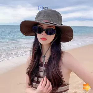Mũ Buet Mùa Hè Thời Trang Mới Nam Nữ Câu Cá Ngoài Trời Cắm Trại Đi Bộ Đường Dài Mũ Thoáng Khí Chống Tia UV Mũ Chống Gió Mới