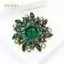 PNPIA- 1 Cái Thanh Lịch Ve Áo Hoa Pin Phóng Đại Thời Trang Retro Sống Động Nhiều Màu Sắc Pha Lê Thủy Tinh Thổ Cẩm Pin Nữ Áo Lớn Phụ Kiện