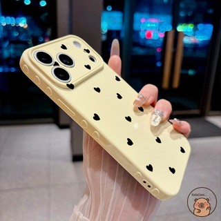 Dành Cho OPPO Reno 15F 15 FS 15C 14 13 11 9 Pro Max Mini 8 8Z 7Z 7 Lite Ốp Điện Thoại Quan Sát Lớn Bên Cửa Sổ Màu Đen Tình Yêu Trái Tim Yêu Đơn Giản Hồng Vàng Trong Suốt Vỏ Mềm