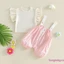 Bộ trang phục mùa hè 2 mảnh cho bé gái Áo thun cổ tròn tay ngắn + Bộ quần Short sọc