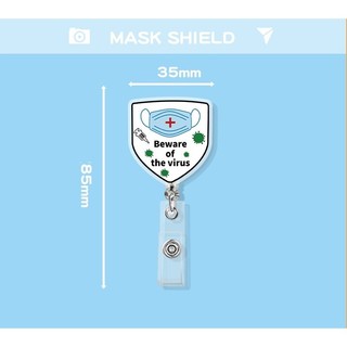 Móc - Kẹp bảng tên HSSV, nhân viên - yoyo có thể kéo dãn nhựa acrylic họa tiết y khoa M07