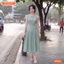 Đầm thiết kế BEMINE cổ tròn sát nách xẻ giọt nước dáng chữ A phù hợp đi chơi-B566