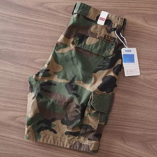 Quần short bảo hộ lao động nam Quần crop thẳng dáng rộng thông thường nhiều túi