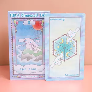 78 Tờ Luna 's Cinnamoroll Tarot Full English Paper Tarot Cards Người mới bắt đầu sưu tập bài Trò chơi