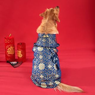 ✅ dam tét cho chó ✅ Pet độc quyền Trong Kho Lễ hội Áo Choàng Năm mới ăn mặc Mùa thu và mùa đông ♒Chó Lớn Đặc Biệt Năm Mới Quần Áo Tang Áo Mỏng Sườn Xám Váy Bên Động Vật Chăn Nuôi Golden Retriever Labrador❈