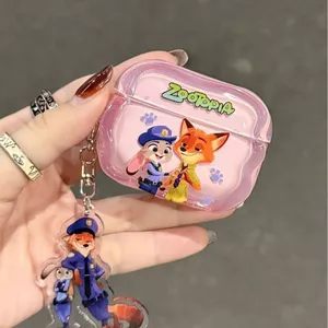 Hộp đựng tai nghe Judy Nick có sẵn Thích hợp cho AirPodspro3 Trái tim Billy ngọt ngào Thích hợp cho Vỏ bảo vệ AirPods4 Bao gồm tất cả Vỏ ngoại vi thành phố động vật chống sốc Chống @ -