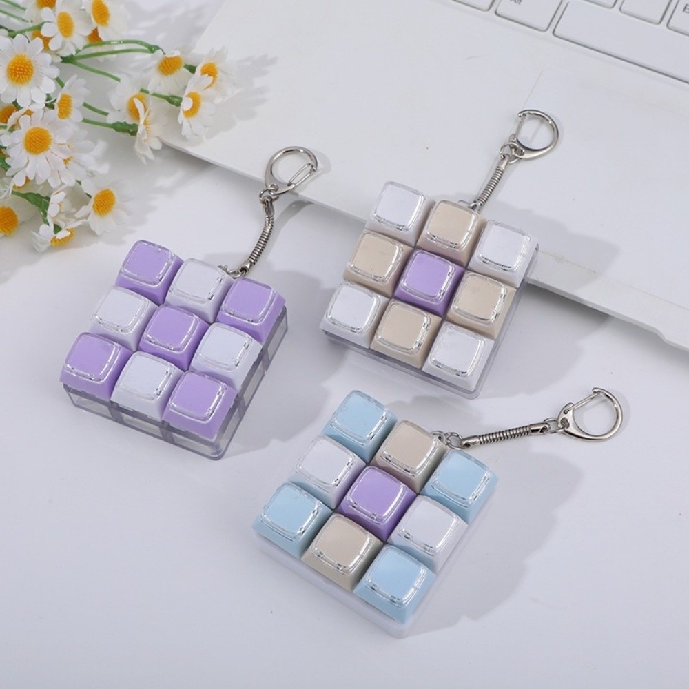 Móc khóa trò chơi bàn phím SLICELIFE, DIY Chống căng thẳng Ngón tay 9 bàn phím Quà tặng đồ chơi chìa khóa, Sáng tạo Fidget Giải nén Nút giảm căng thẳng Keycap Túi sáng tạo Mặt dây chuyền bé trai bé gái