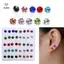 Bộ 10 hoặc 20 đôi bông tai nhỏ pha lê kim cương giả sang trọng từ Mina