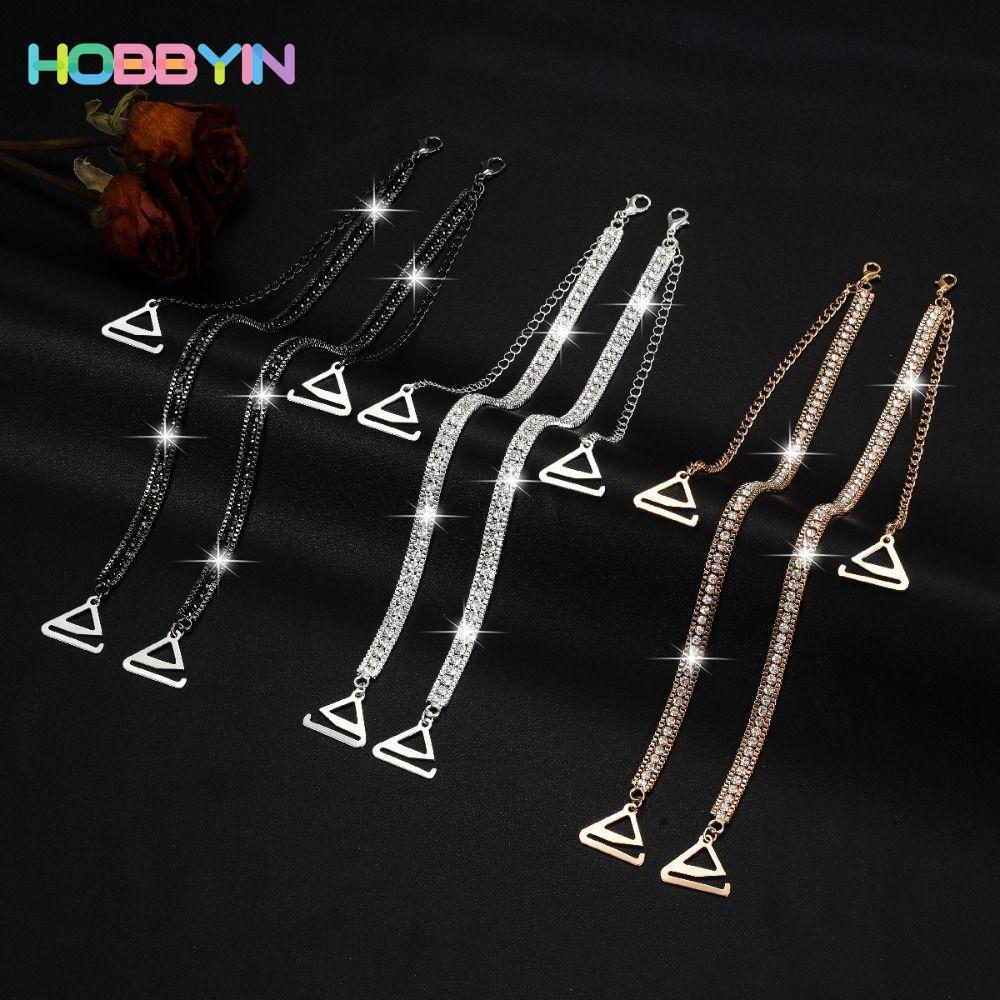 Dây đeo áo ngực đính đá HOBBYIN, Dây đeo vai đồ lót có thể tháo rời có thể điều chỉnh, Trang trí thanh lịch chống trượt Áo ngực đeo vai gợi cảm