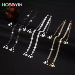 Dây đeo áo ngực đính đá HOBBYIN, Dây đeo vai đồ lót có thể tháo rời có thể điều chỉnh, Trang trí thanh lịch chống trượt Áo ngực đeo vai gợi cảm