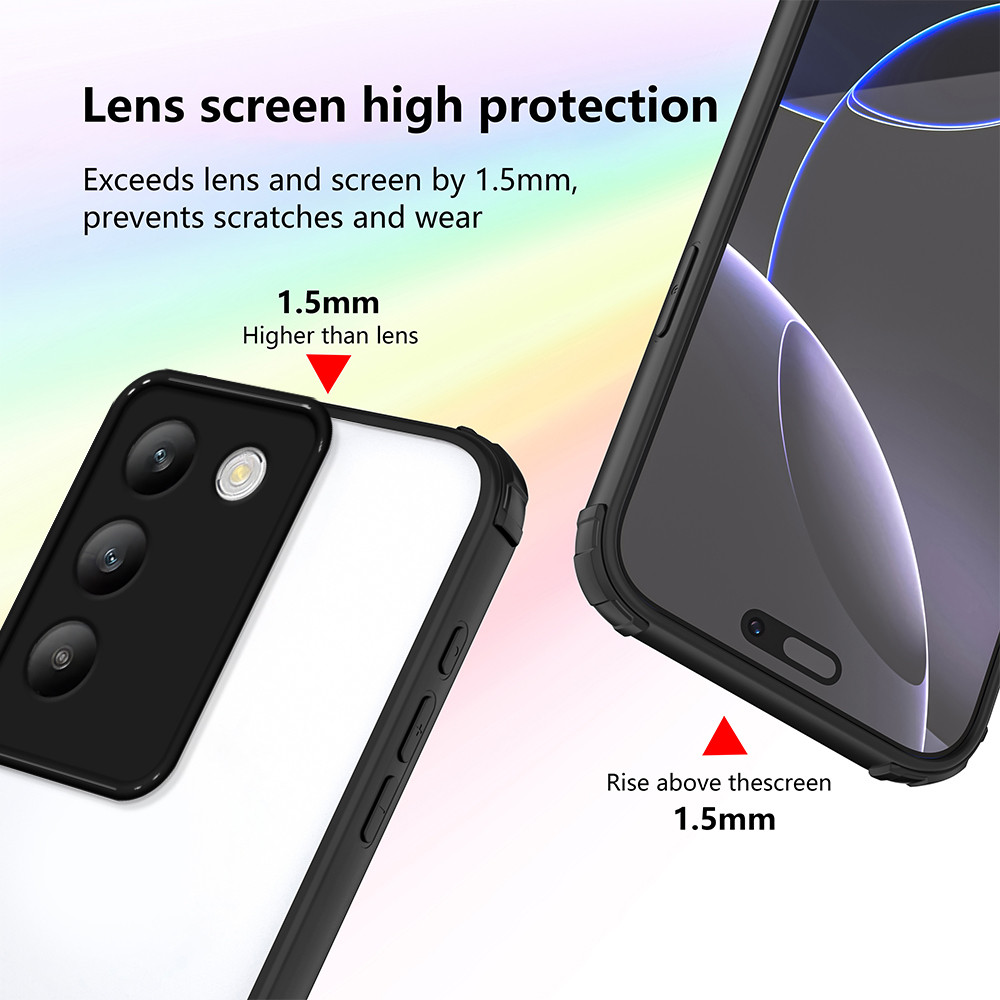 Ốp lưng Vivo Y100 5G Vỏ bảo vệ bốn góc Vỏ trong suốt cho Vỏ điện thoại Vivo Y100 4G