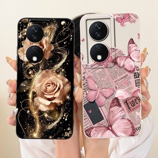 Vỏ bảo vệ Camera cho Honor X7b CLK-LX1 / Honor 90 Smart CLK-LX3 / Play 8T / Play 80 Plus Vỏ mềm hình hoa thanh lịch