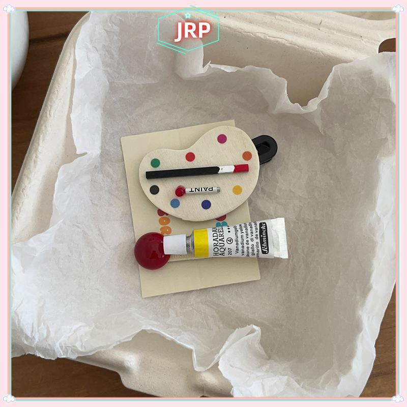 JRP 1 Sáng Tạo Vẽ Ban Handmade Mỏ Vịt Kẹp Tóc Ngộ nghĩnh Sơn Màu Nước Cho Nữ Trẻ Em Tóc Barrette Trang Trí Tiệc JRP