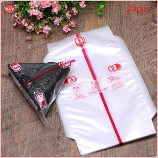 N & X 20 Chiếc Túi Đóng Gói Gạo Tam Giác Hai Lớp Rong Biển Onigiri Túi Sushi Làm Sushi Túi Đóng Gói Dụng Cụ Phụ Kiện.