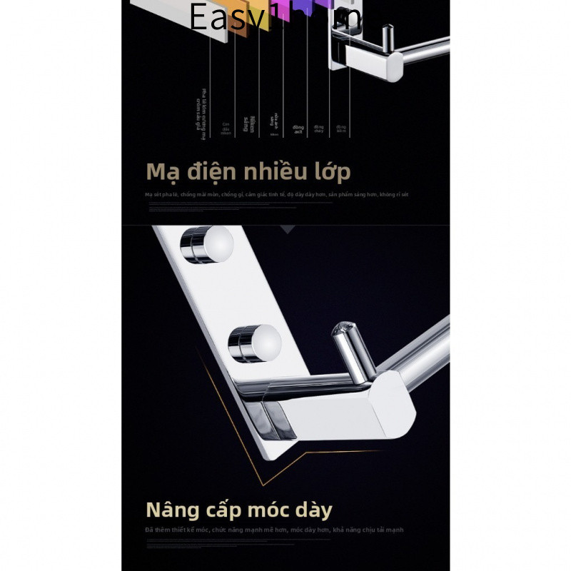 【 KOHLER 】Giá treo khăn tắm bằng đồng không cần khoan, giá treo khăn tắm bằng đồng, giá lưu trữ, giá tổ chức, giá trưng