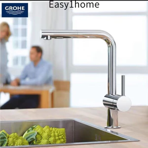 Vòi bếp rút GROHE Chrome Minta Đức, vòi nước nóng lạnh 31874/23086