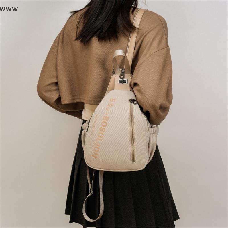 COD Casual Lady Crossbody Chest Bag Unisex Travel Backpack Multi Pocket Shoulder Bag new