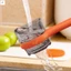 Dụng cụ gọt vỏ bằng thép không gỉ đa chức năng có viền răng cưa và bảo vệ bắn nước cho trái cây và rau củ