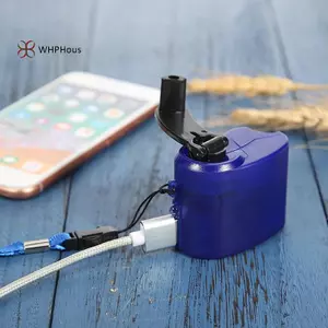 < WHPHous-t > Bộ sạc khẩn cấp tay quay ngoài trời khẩn cấp Bộ sạc khẩn cấp 5.5V Bộ sạc du lịch Phụ kiện sinh tồn ngoài trời Đẹp