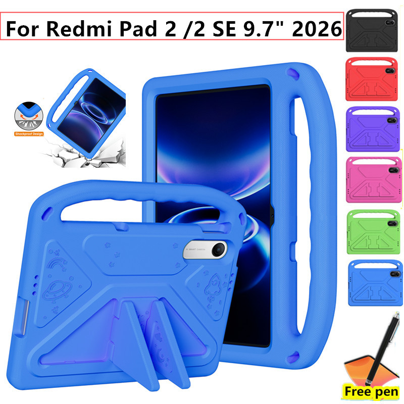 Ốp Lưng Cho Xiaomi Redmi Pad 2 SE 9.7 Inch 2026 Redmi Pad 2 9.7 Inch Vỏ Trẻ Em An Toàn Trẻ Em Máy Tính Bảng Bảo Vệ Shockproo Di Động Phụ Kiện Bao Da